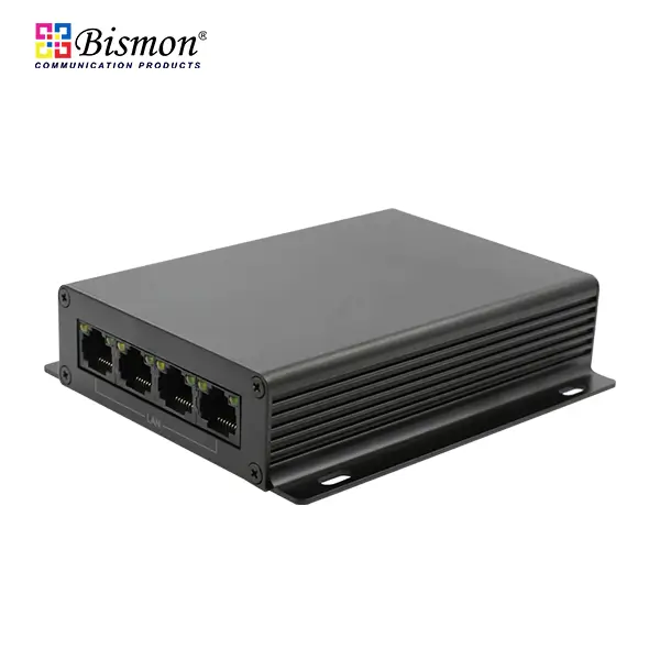 4-Ch Ethernet Extender IP over 2-wire up to 600m (100Mbps)